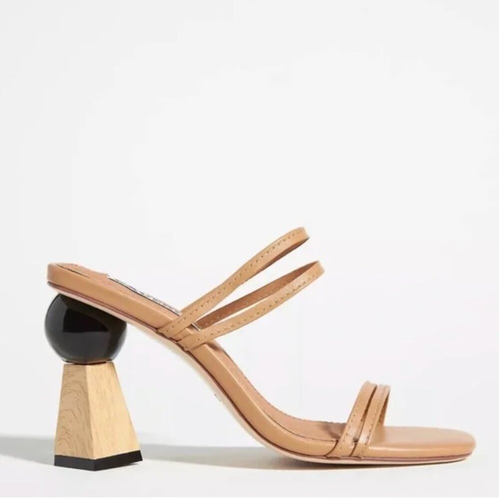 Brand New Caverly Trish Heeled Mules Anthropologie - Nude Color Size US 10